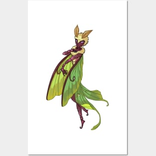 Luna Moth Girl MONSTER GIRLS Series I Posters and Art